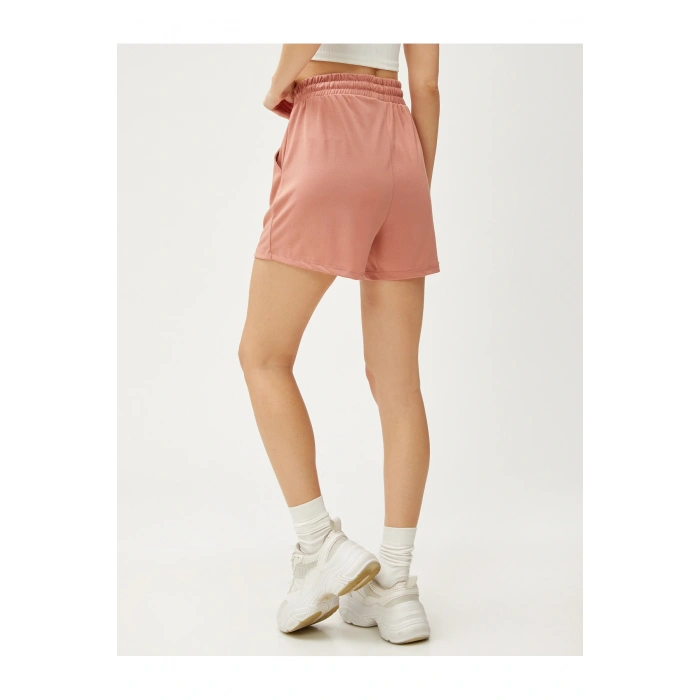 Bağlamalı Bel Standart Gül Kurusu Kadın Şort 3sak70005ek