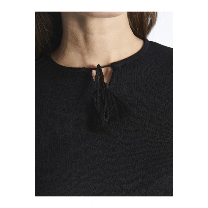 Bağlamalı Yaka Düz Uzun Kollu Hamile Elbise (S4)