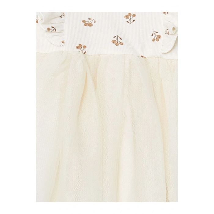 Basic Dantel Tüllü Kız Bebek Elbise