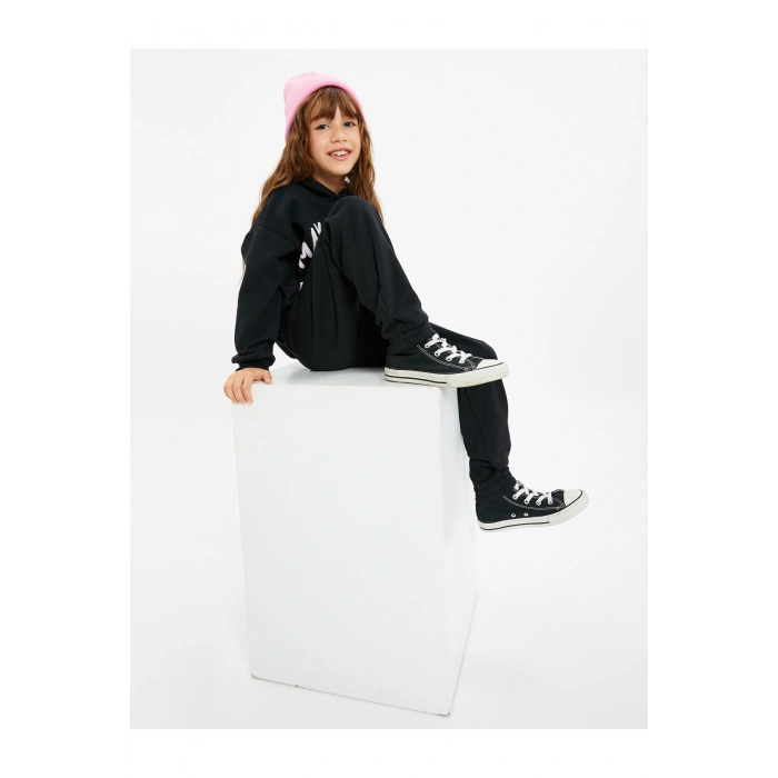 Basic Jogger Eşofman Altı Cepli Beli Lastikli Şardonlu