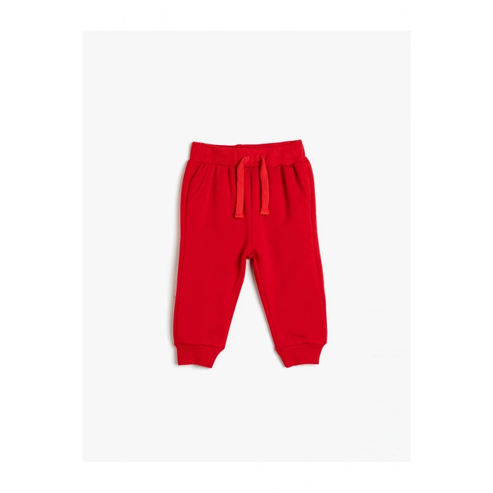 Basic Jogger Eşofman Altı Şardonlu Cepli Beli Bağlamalı Pamuklu