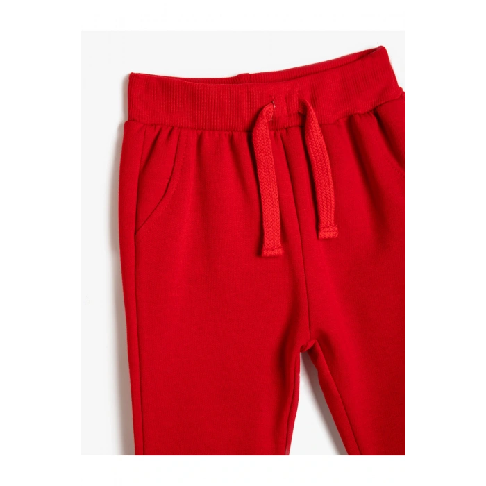 Basic Jogger Eşofman Altı Şardonlu Cepli Beli Bağlamalı Pamuklu