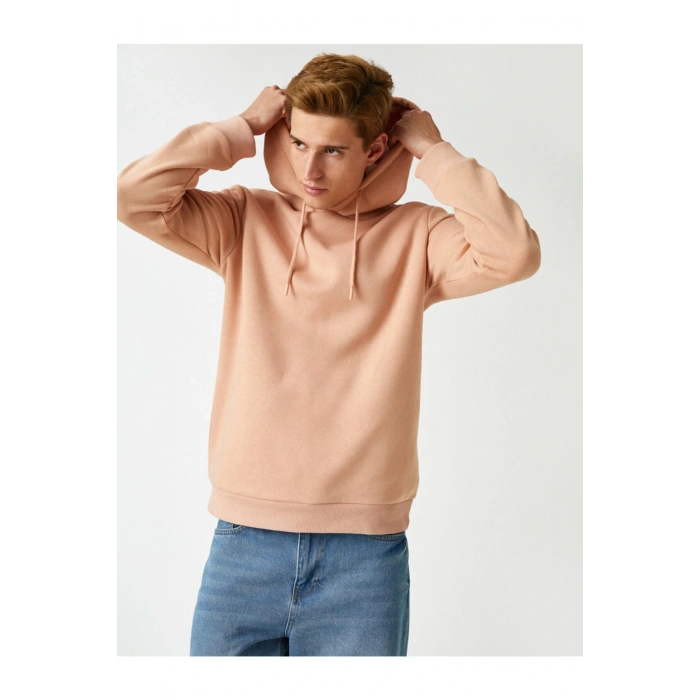 Basic Kapşonlu Sweatshirt