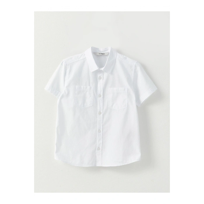 Basic Kısa Kollu Poplin Erkek Çocuk Gömlek