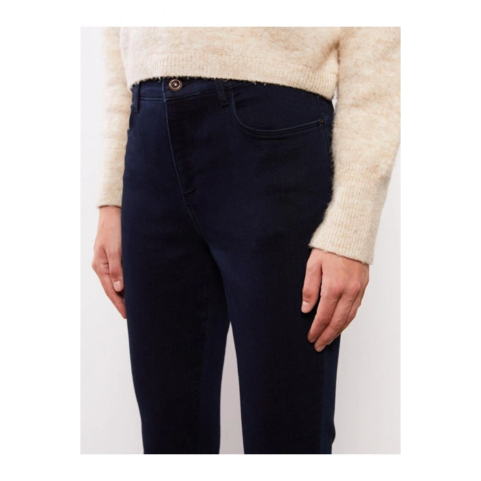 Basic Slim Fit Düz Kadın Jean Pantolon