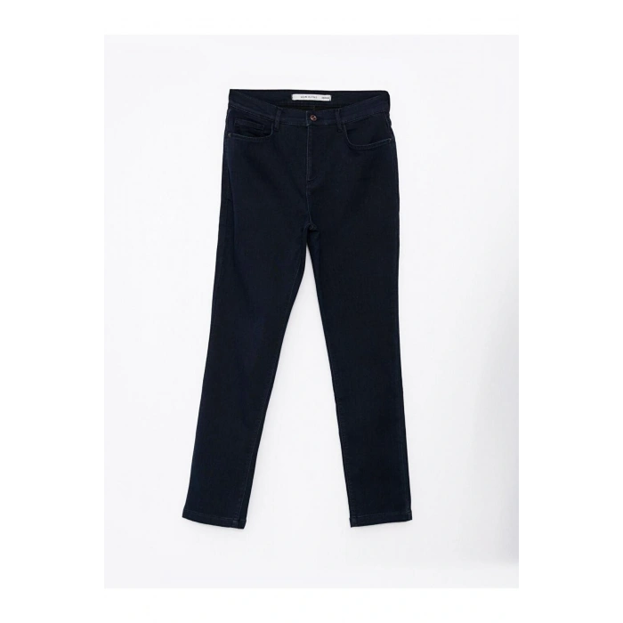 Basic Slim Fit Düz Kadın Jean Pantolon