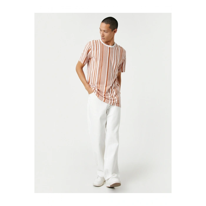 Basic Tişört Bisiklet Yaka Kısa Kollu