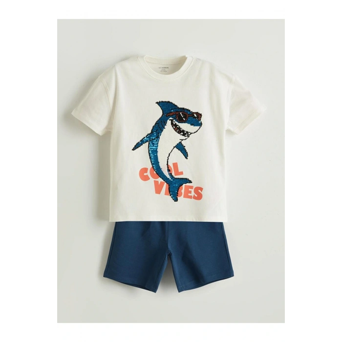 Baskılı Erkek Çocuk Tişört Ve Şort 2li (S5)