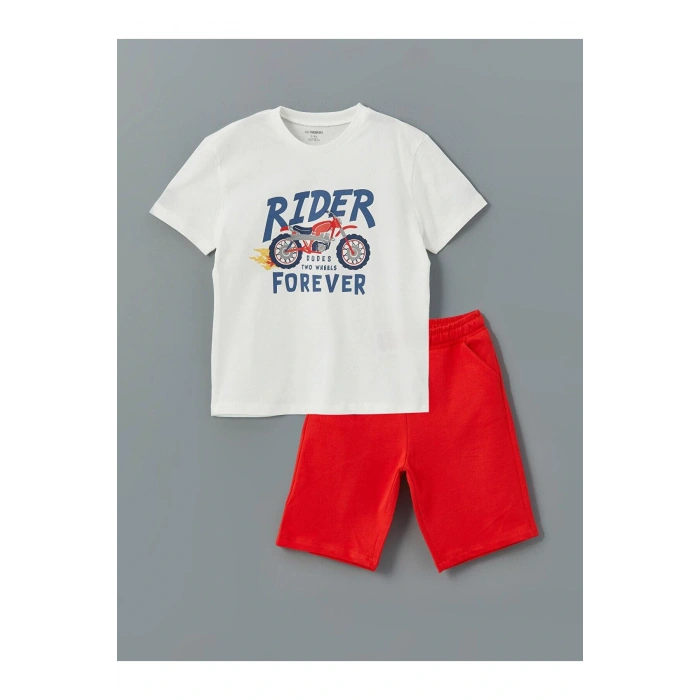 Baskılı Erkek Çocuk Tişört Ve Şort 2li (S5)