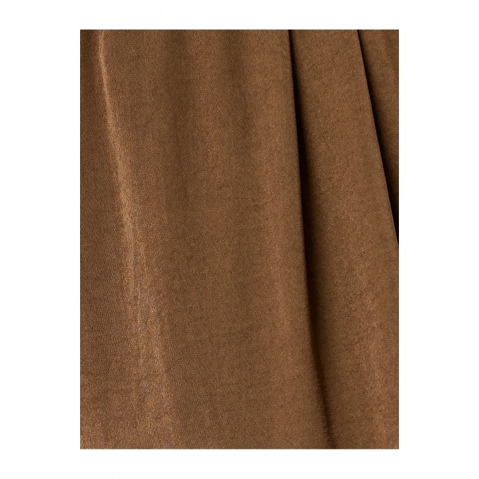 Bel Bağlamalı Lastikli Cepli Saten Palazzo Pantolon