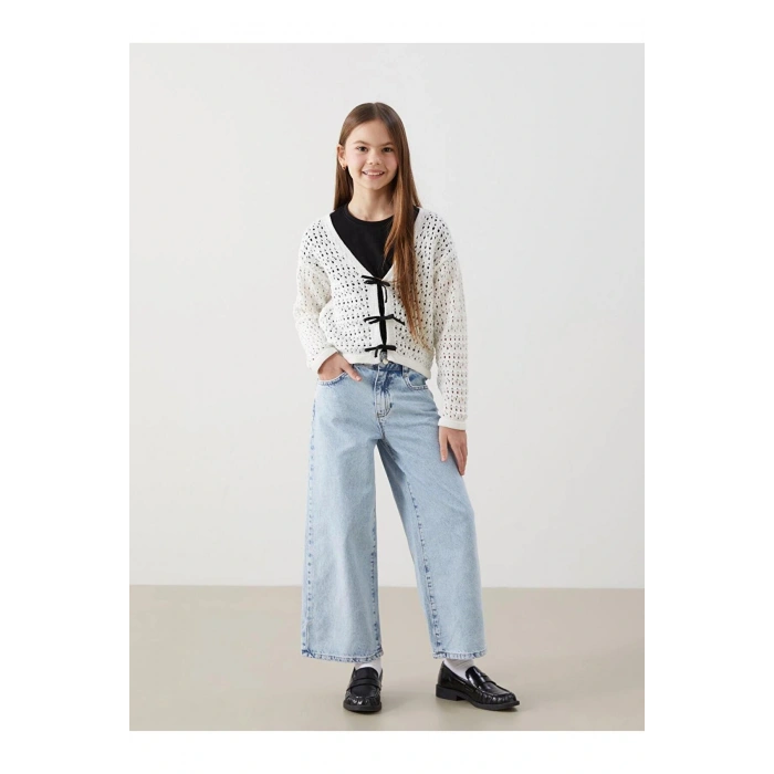 Beli Ayarlanabilir Lastikli Kiz Cocuk Jean Pantolon - S50467Z4