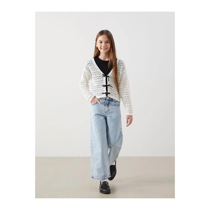 Beli Ayarlanabilir Lastikli Kiz Cocuk Jean Pantolon - S50467Z4