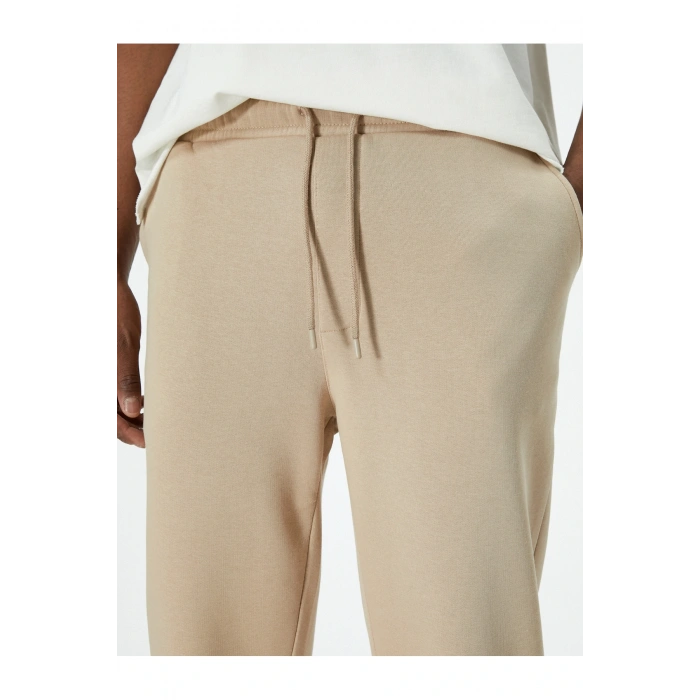 Beli Bağcıklı Cep Detaylı Şardonlu Jogger Eşofman Altı