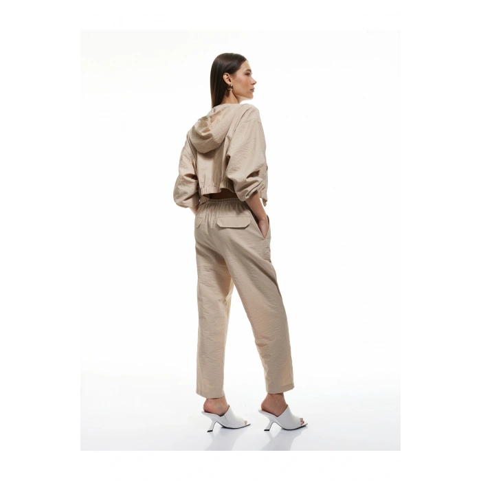 Beli Bağlamalı Cepli Balon Form Pantolon