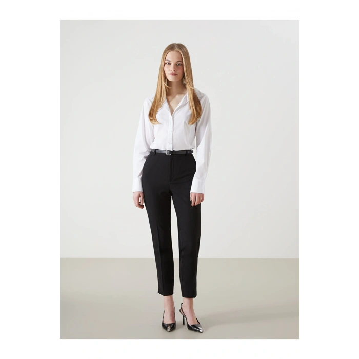 Beli Kemerli Havuc Kesim Kadin Pantolon - S5HG28Z8