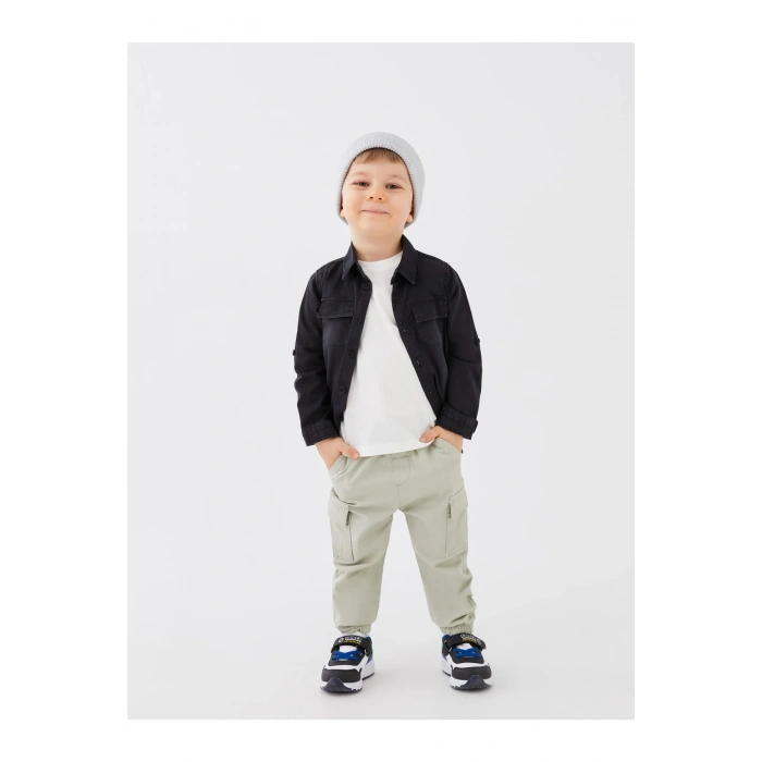 Beli Lastikli Basic Erkek Bebek Pantolon