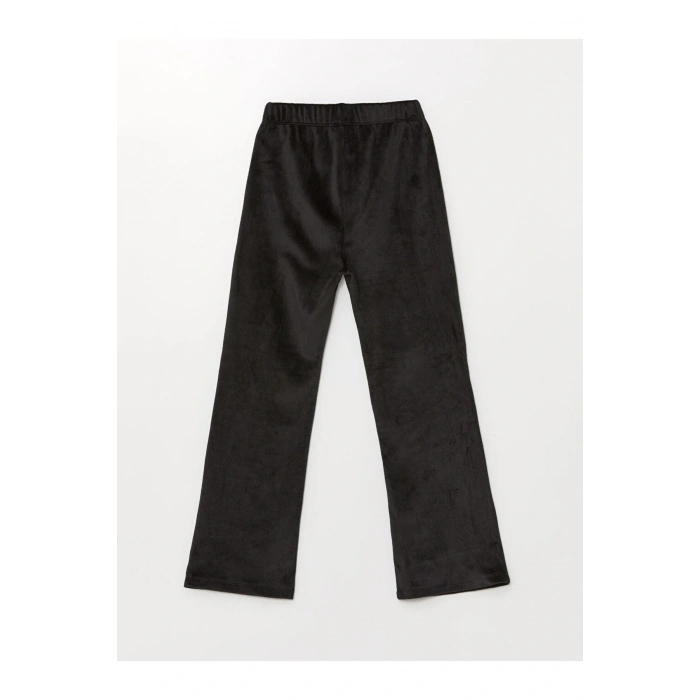 Beli Lastikli Basic Kadife Kız Çocuk Eşofman Altı