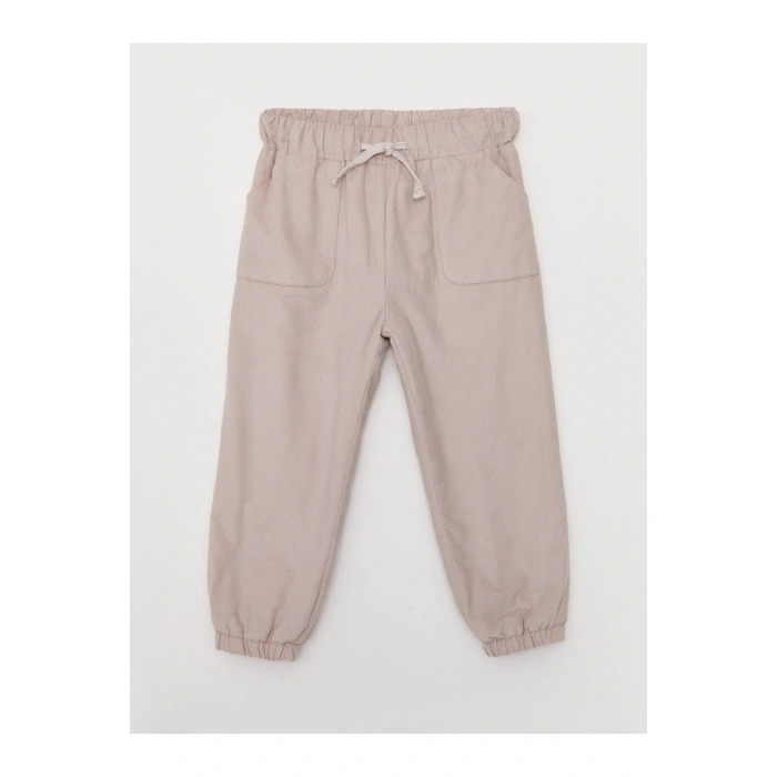 Beli Lastikli Basic Kız Bebek Jogger Pantolon