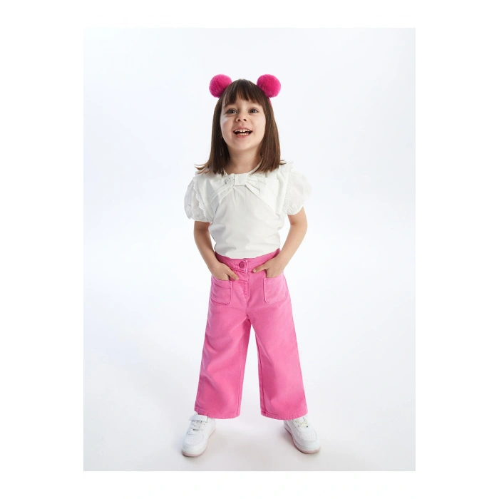 Beli Lastikli Basic Kız Bebek Pantolon