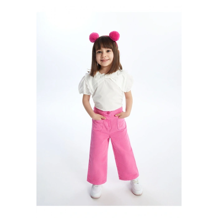 Beli Lastikli Basic Kız Bebek Pantolon