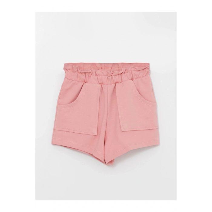 Beli Lastikli Basic Kız Bebek Şort