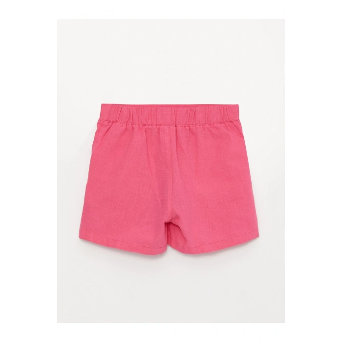 Beli Lastikli Basic Kız Bebek Şort