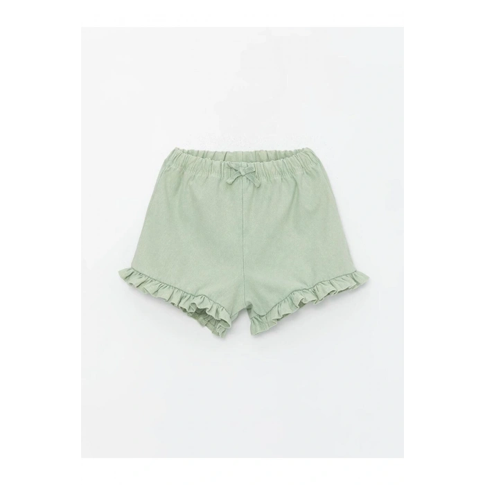 Beli Lastikli Basic Kız Bebek Şort (S4)