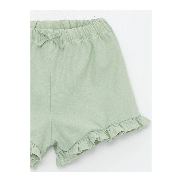 Beli Lastikli Basic Kız Bebek Şort (S4)