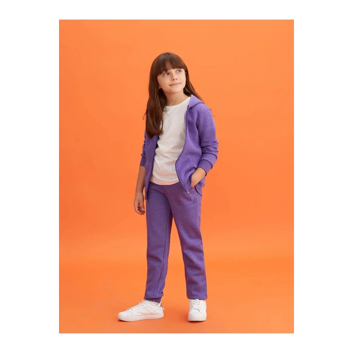 Beli Lastikli Basic Kız Çocuk Jogger Eşofman Altı