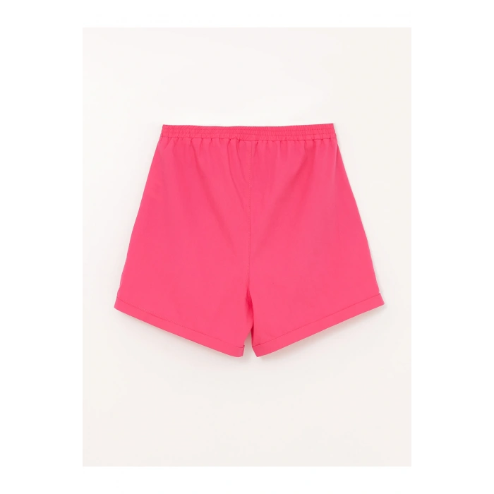 Beli Lastikli Basic Kız Çocuk Şort