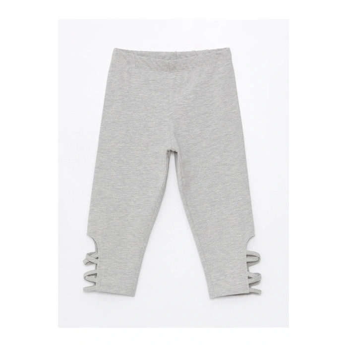 Beli Lastikli Basic Kız Çocuk Tayt