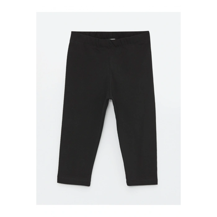 Beli Lastikli Basic Kız Çocuk Tayt