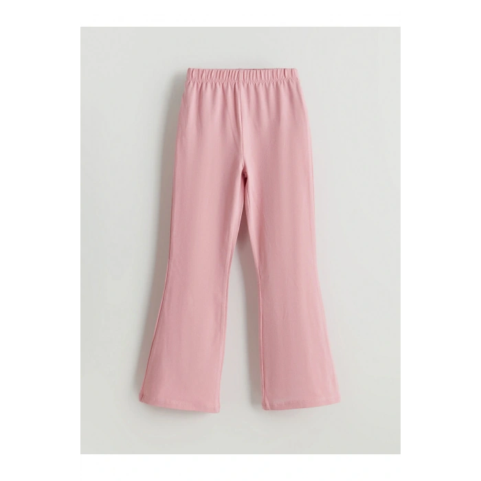 Beli Lastikli Basic Kız Çocuk Uzun Tayt 2li