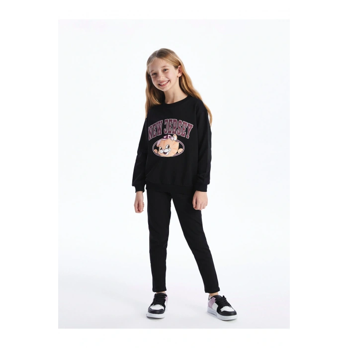 Beli Lastikli Basic Kız Çocuk Uzun Tayt