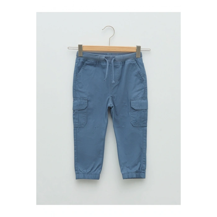 Beli Lastikli Basic Pamuklu Erkek Bebek Jogger Pantolon