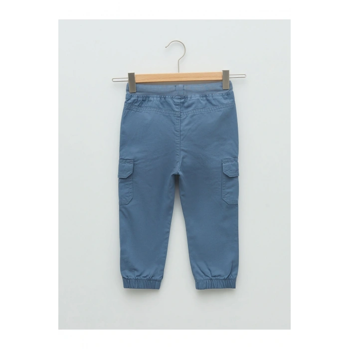 Beli Lastikli Basic Pamuklu Erkek Bebek Jogger Pantolon