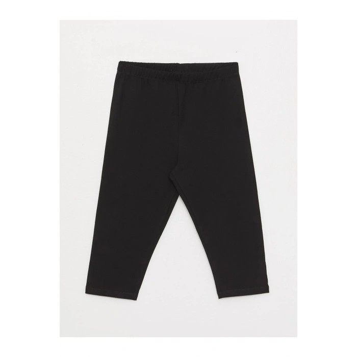 Beli Lastikli Basic Pamuklu Kız Çocuk Tayt