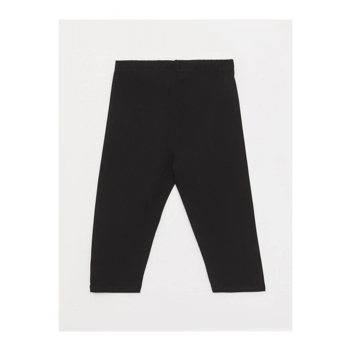 Beli Lastikli Basic Pamuklu Kız Çocuk Tayt