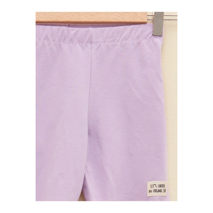 Beli Lastikli Basic Pamuklu Kız Çocuk Tayt