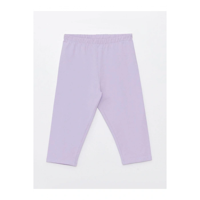 Beli Lastikli Basic Pamuklu Kız Çocuk Tayt (S3)