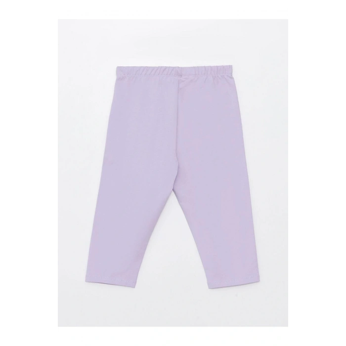 Beli Lastikli Basic Pamuklu Kız Çocuk Tayt (S3)