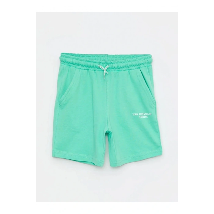 Beli Lastikli Baskılı Erkek Çocuk Şort