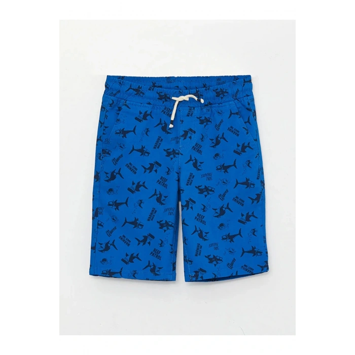 Beli Lastikli Baskılı Erkek Çocuk Şort