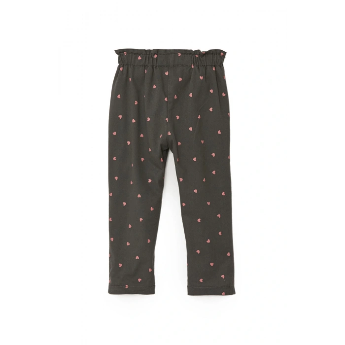 Beli Lastikli Baskili Kiz Bebek Pantolon - W4BN08Z1