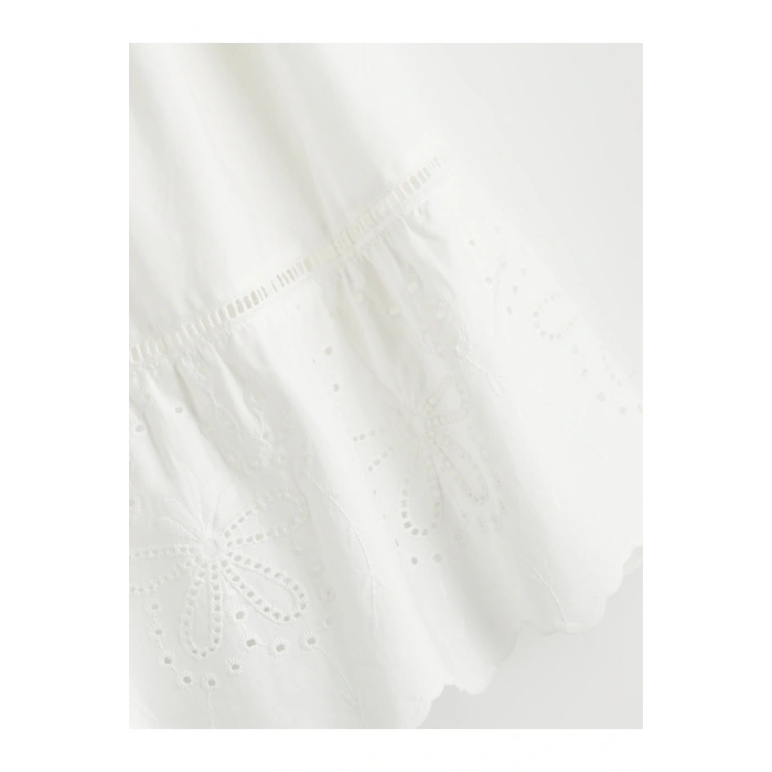 Beli Lastikli Çiçekli Kız Çocuk Etek