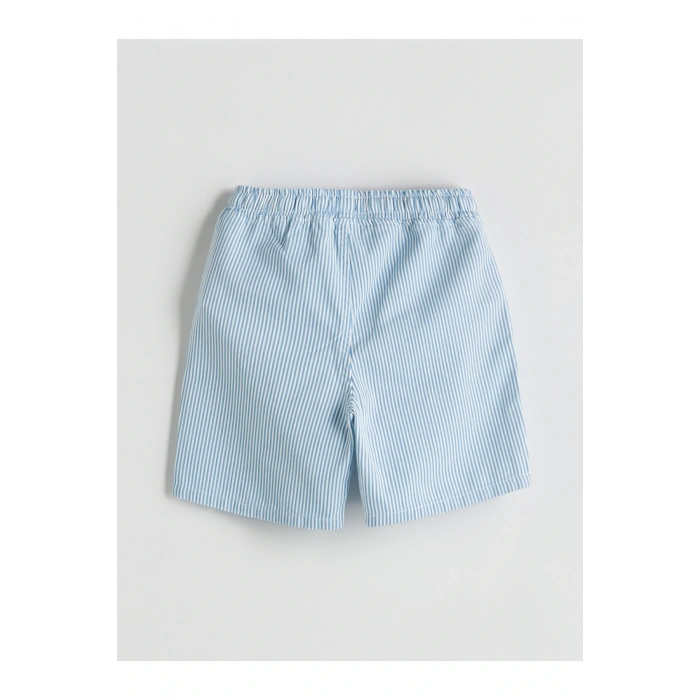 Beli Lastikli Çizgili Erkek Çocuk Şort
