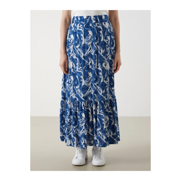 Beli Lastikli Desenli A Kesim Etek