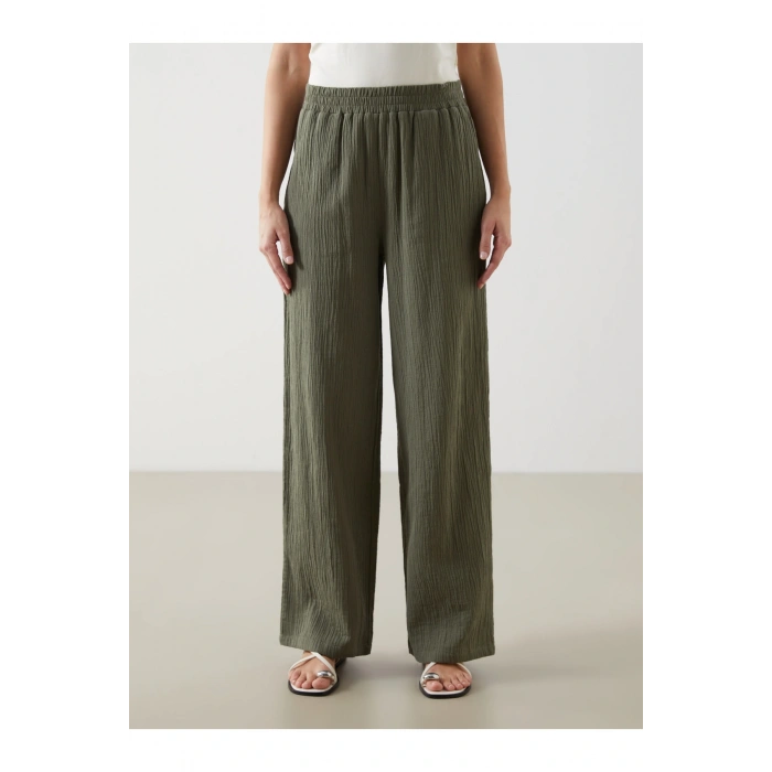 Beli Lastikli Dokulu Kadın Pantolon