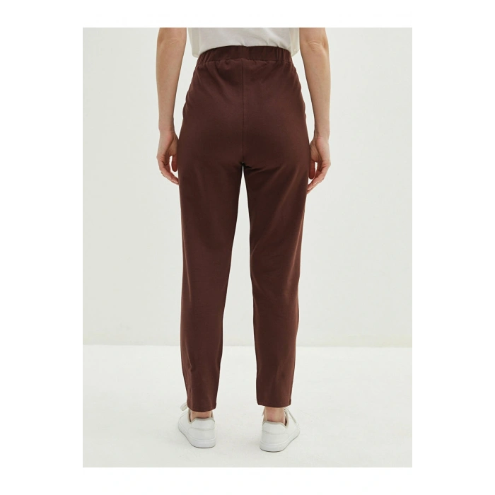 Beli Lastikli Düz Cep Detaylı Kadın Eşofman Altı