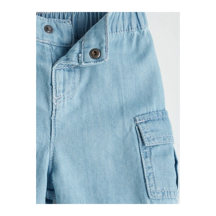 Beli Lastikli Erkek Bebek Jean Şort